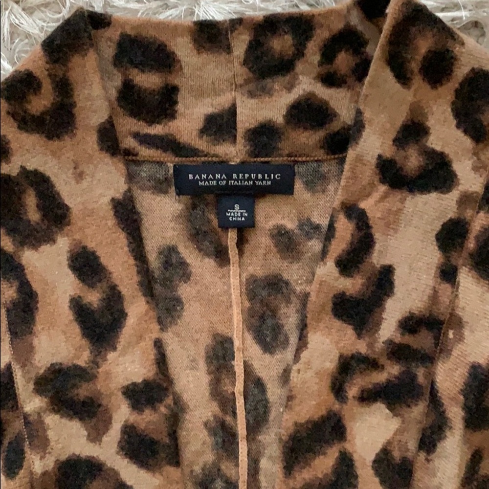 Leopard wool blend cardigan